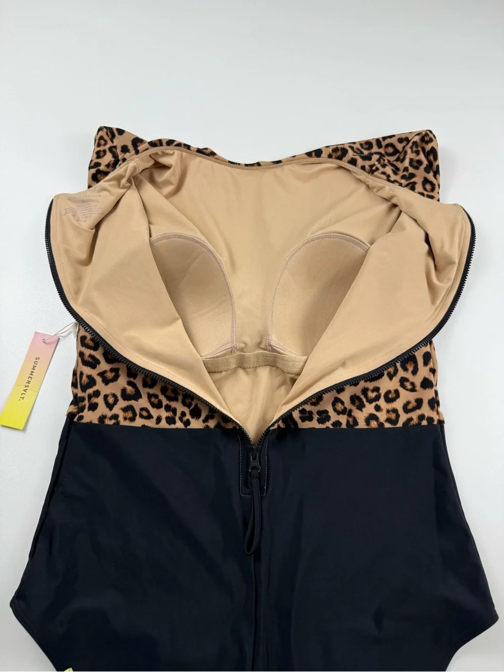 Summersalt Swimsuit The Surf Sea Leopard Black One Piece Size 10 NWT